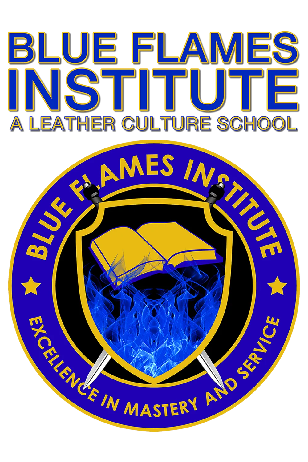 Logos for Blue Flames Institute
